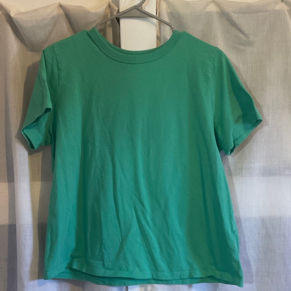 Old Navy Solid Teal Green Kids Short Sleeve Tee